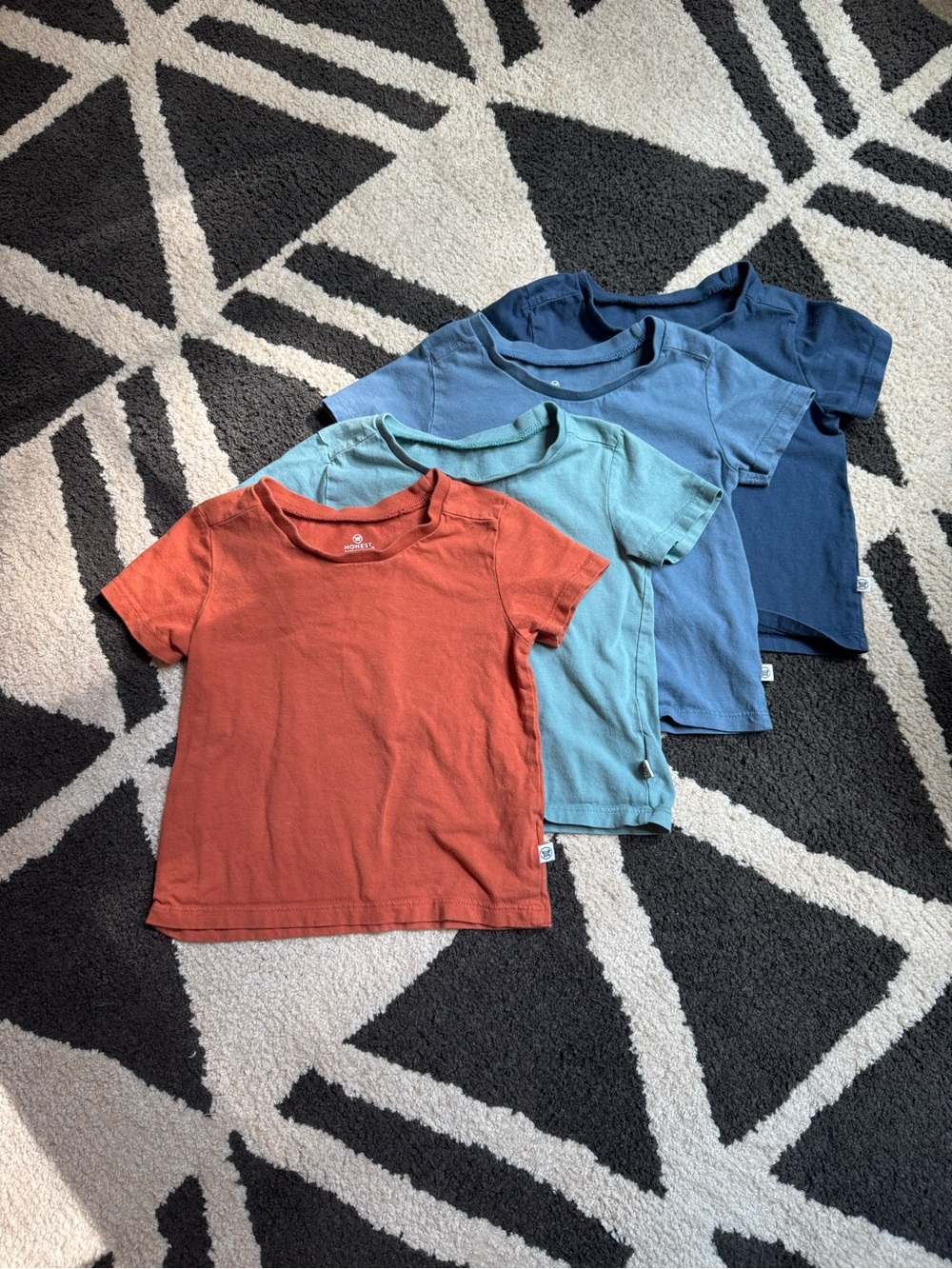 The Honest Company Short Sleeve Tees - Rust, Teal, Light Blue, Navy